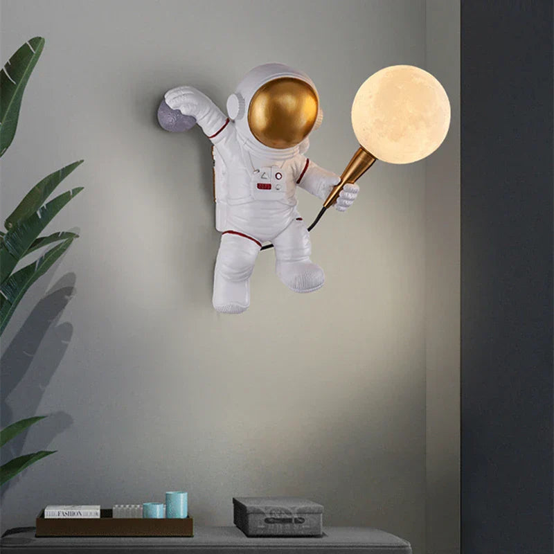 Nordycka lampa LED astronauta księżyc