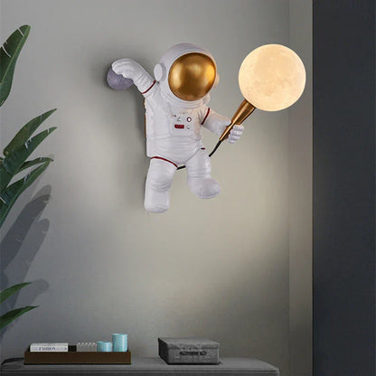 Nordycka lampa LED astronauta księżyc