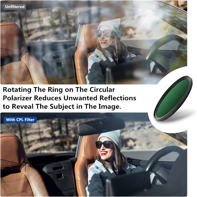 Filtr polaryzacyjny CPL ultra cienka ramka