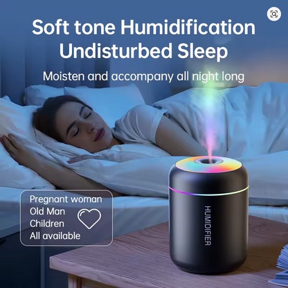 Mini Nawilżacz Powietrza z Podświetleniem LED